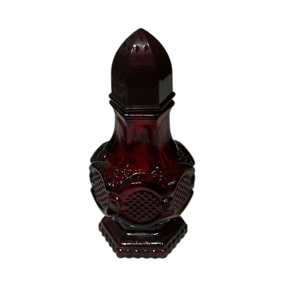 Avon Vintage 1876 Cape Cod Collection Ruby Red Glass Salt Shaker - Picture 2 of 6